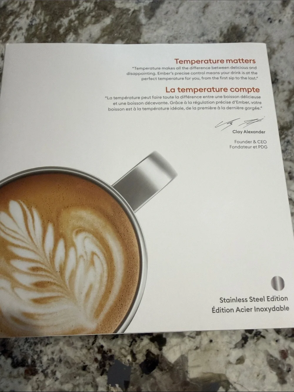 Ember 2 Temperature Control Mug 14oz with Sliding Lid - Stainless Steel Edition